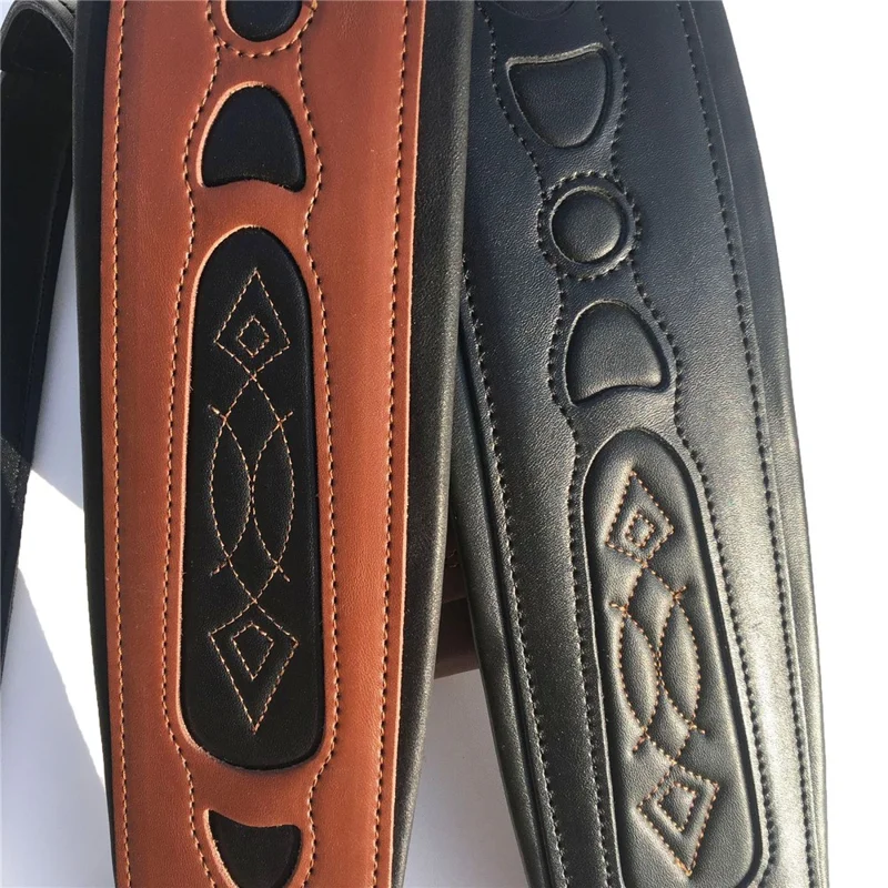 PP-6 Bass Guitar Straps Adjustable Guitar Belt Strap with Leather Ends 110-130cm Guitar Accessories - Brown