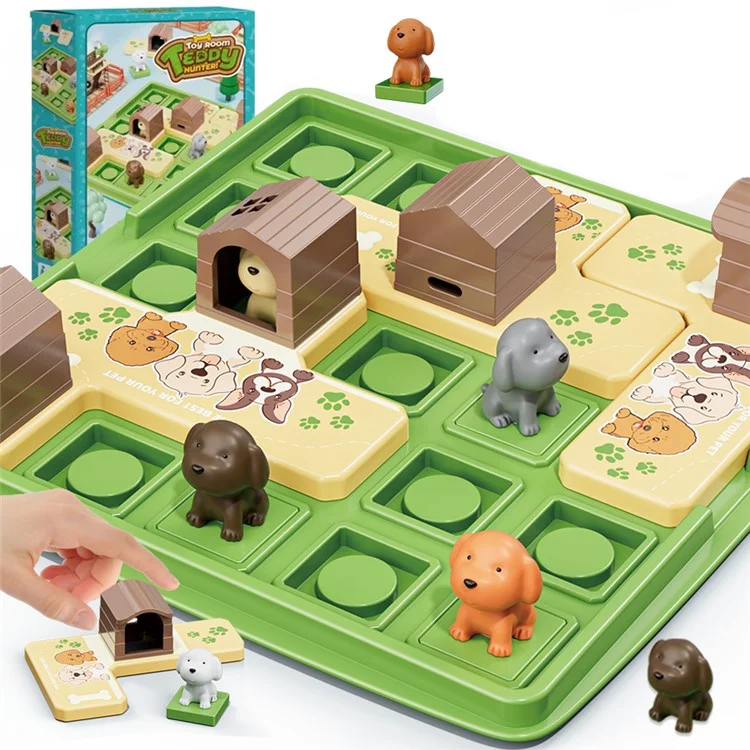 KJ115 Cartoon Cat / Dog Puzzle Assembly Board Game Children Educational Toy - Dog