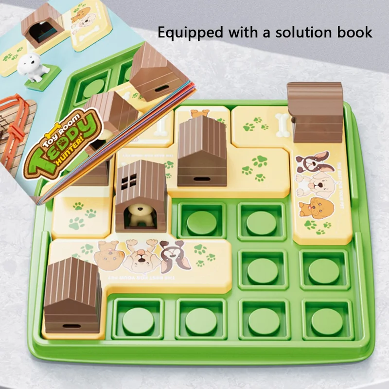 KJ115 Cartoon Cat / Dog Puzzle Assembly Board Game Children Educational Toy - Cat