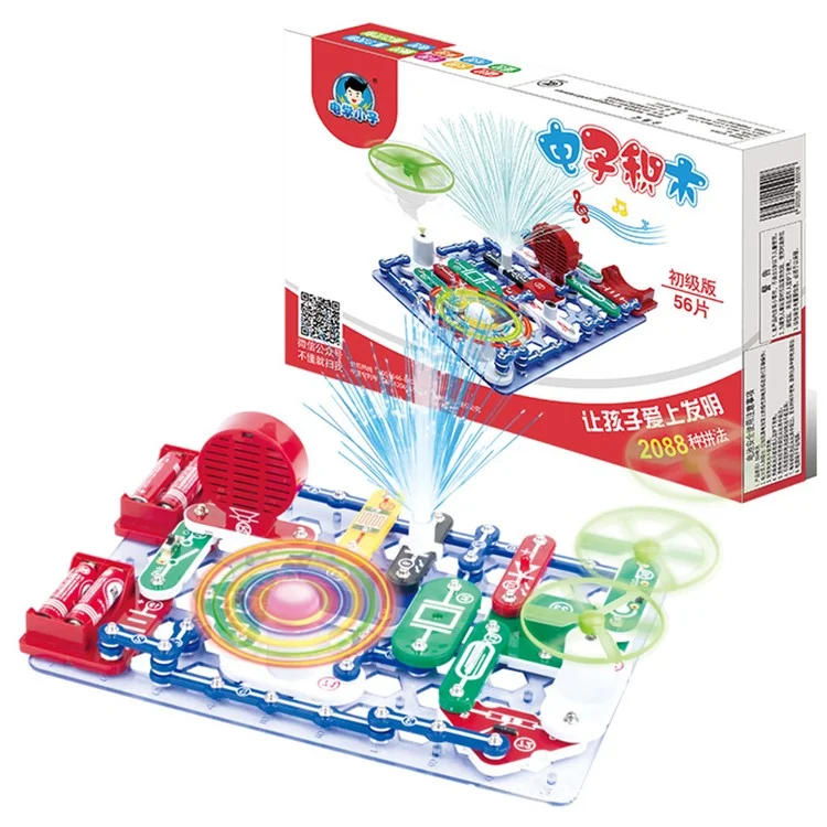 DIANXUEXIAOZI Electronic Building Blocks for Kids Circuits Physics Experiment STEM Toy Educational Kit