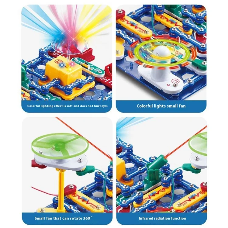 DIANXUEXIAOZI Electronic Building Blocks for Kids Circuits Physics Experiment STEM Toy Educational Kit
