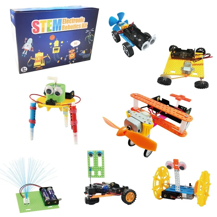 Kit de Montaje de Experimentos Científicos: Set de Bloques para Construir Robots, Juguete Educativo para Estudiantes de Primaria