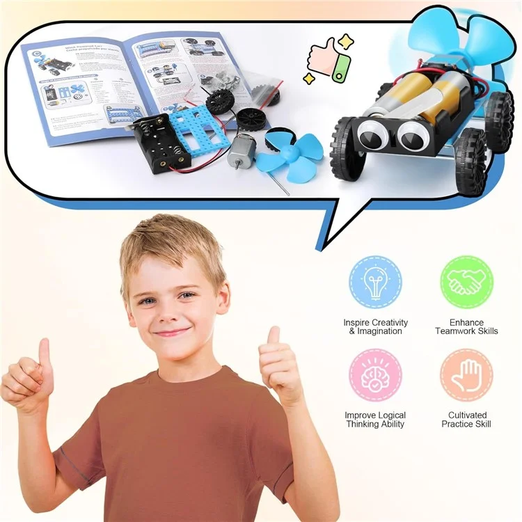 Kit de Montaje de Experimentos Científicos: Set de Bloques para Construir Robots, Juguete Educativo para Estudiantes de Primaria