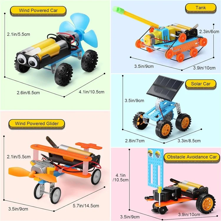 Kit de Montaje de Experimentos Científicos: Set de Bloques para Construir Robots, Juguete Educativo para Estudiantes de Primaria