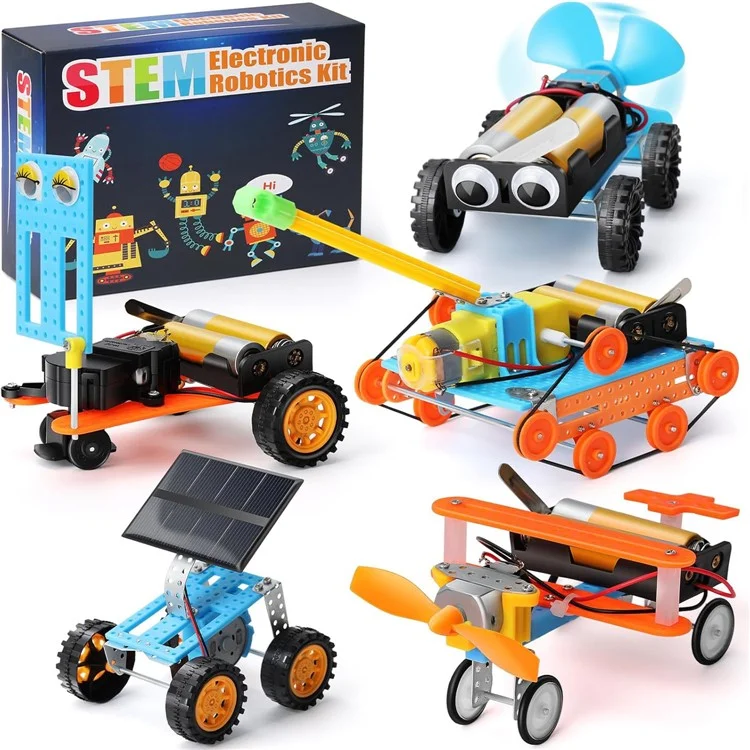Kit de Montaje de Experimentos Científicos: Set de Bloques para Construir Robots, Juguete Educativo para Estudiantes de Primaria