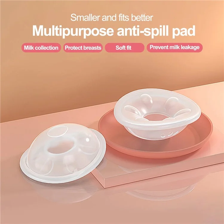 MG-2025 2 Peças Coletor de Leite Materno de Silicone Copos de Amamentação Protetor à Prova de Vazamentos
