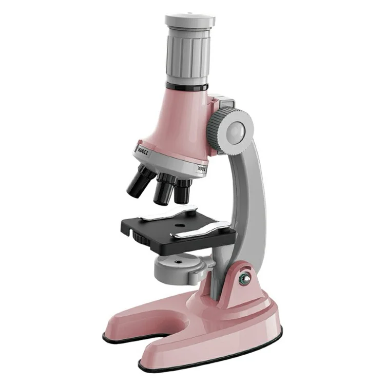 3301 STEM Educational Microscope Toy 100X / 600X / 1200X Magnification Science Kit Biology Experiment Equipment - Pink