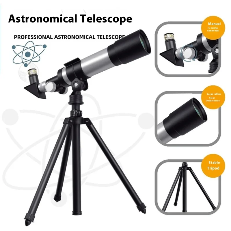 1020 / 1018 STEAM Education Telescope High Magnification Astronomical Telescope for Students / Children Scientific Experiment Toy - Style A