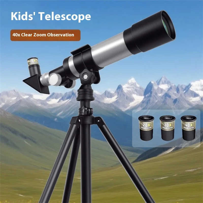 1020 / 1018 STEAM Education Telescope High Magnification Astronomical Telescope for Students / Children Scientific Experiment Toy - Style A