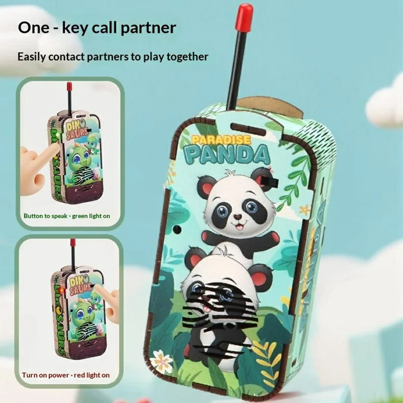 MQ-16 / 17 Детский DIY комплект для сборки рации STEM образовательный подарок Самостоятельная сборка электронной модели Игрушка - Узор динозавра