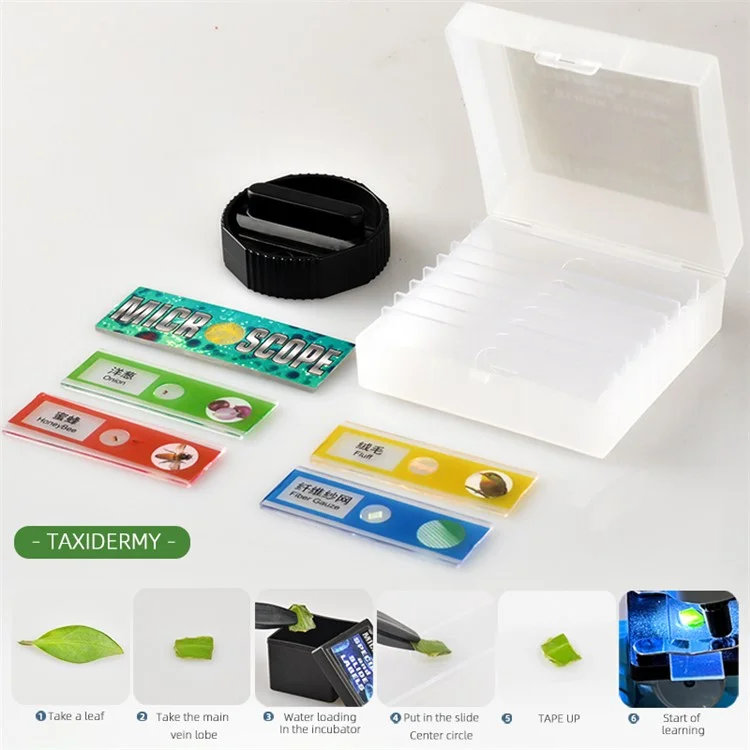 Children Microscope 1200X Magnification Tool Elementary School Student STEM Science Experiment Boys Girls Educational Toy - 2232