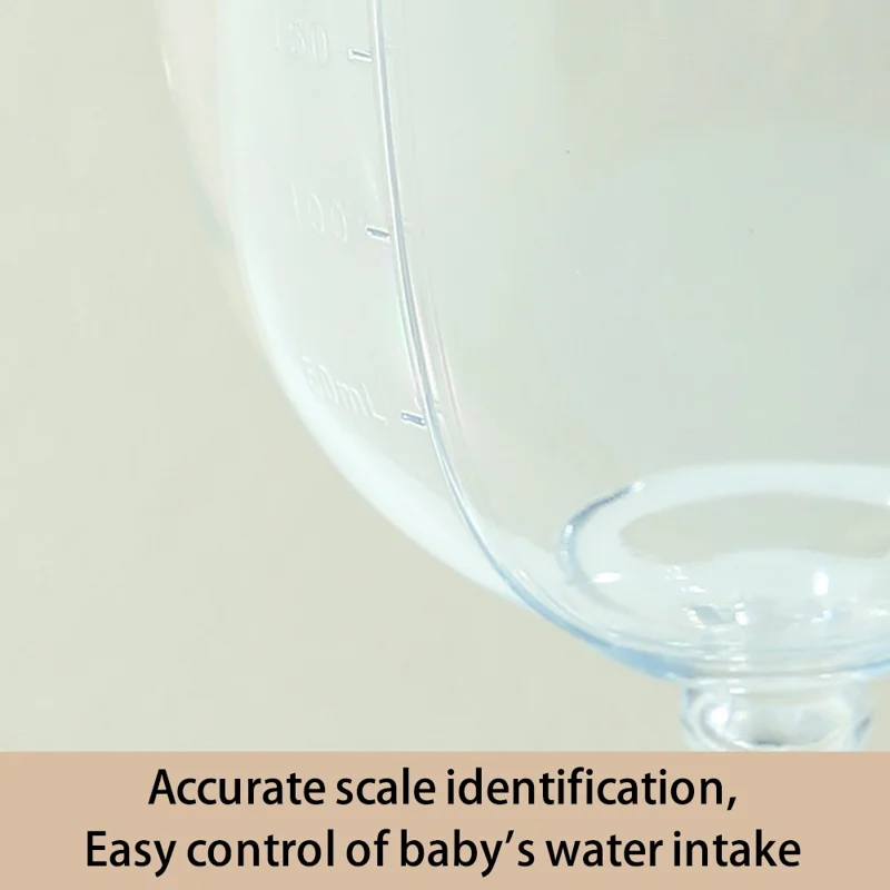 200ml Infant Learning Drinking Wine Glass Shape Toldder Nursing Bottle Baby Feeding Goblet Duckbill Cup ST (BPA Free, No FDA Certificate) - Yellow