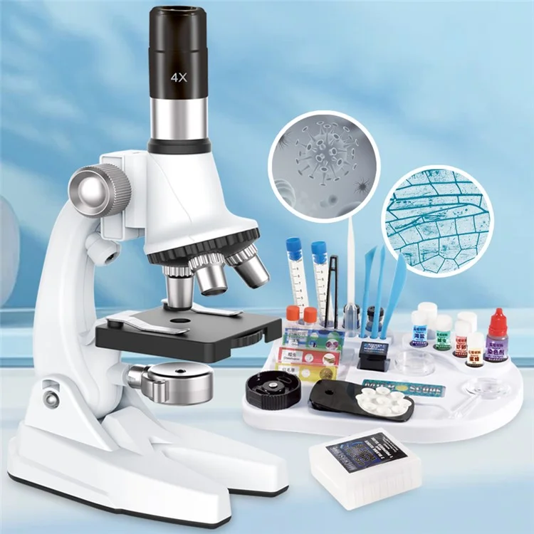 QB2229 Microscópio Infantil Educacional de Ciência 100x / 600x / 1200x Ampliação