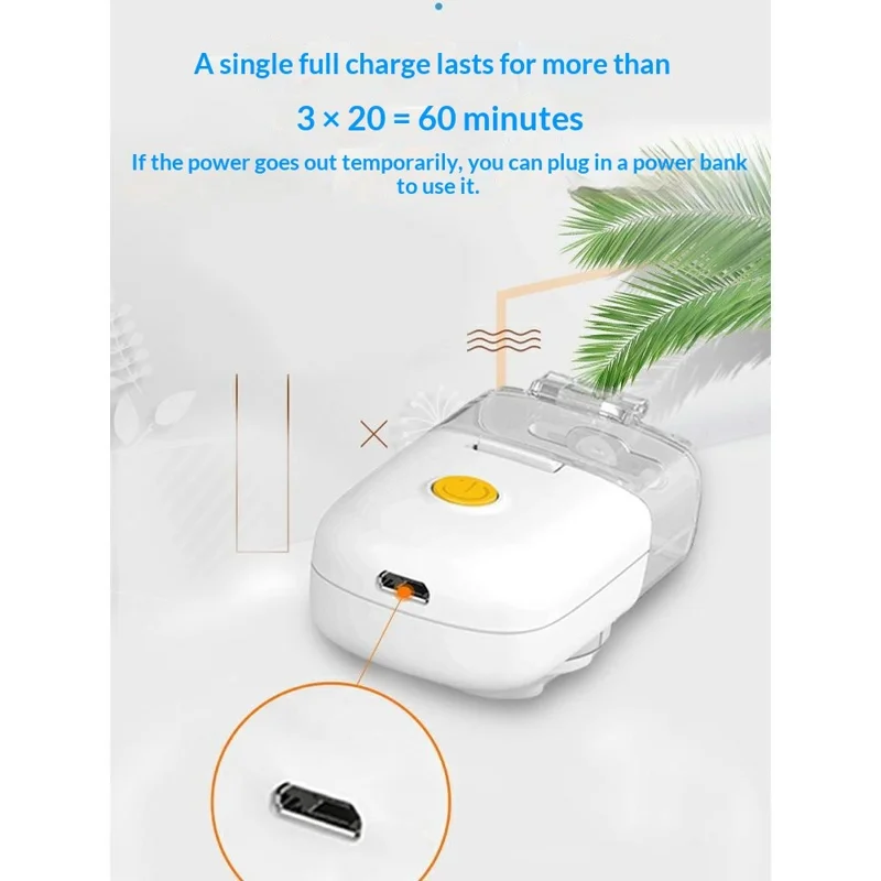 YS38E Portable Nebulizer Ultrasonic Handheld Inhaler with Mask for Adult Kids Home Use - White
