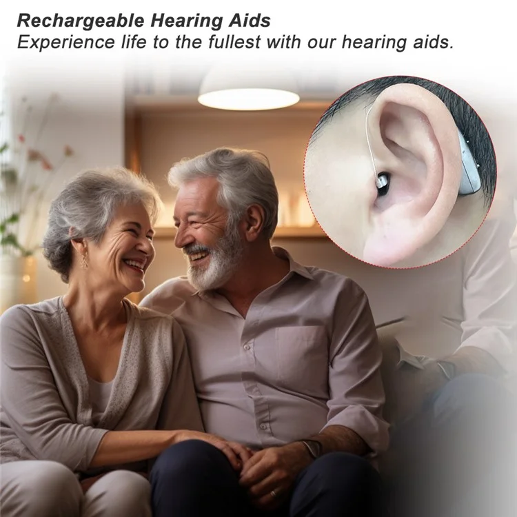 R03L1 Apparecchio acustico digitale RIC con riduzione del rumore, amplificatore audio Bluetooth per anziani sordi (orecchio singolo) - Orecchio sinistro