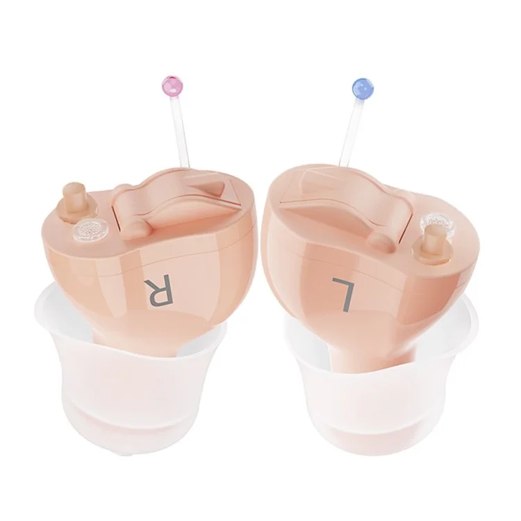 F23D3 Invisible CIC Hearing Amplifier 16 Channels Noise Reduction Wireless Hearing Aid for Elderly Deaf, Single Ear - Left Ear