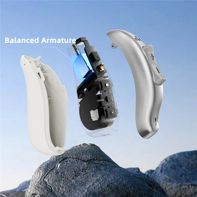GM-321T 32-Channel Hearing Aid with Digital Display Charging Case RIC Design Noise Cancelling Voice Sound Amplifier for Elderly -White