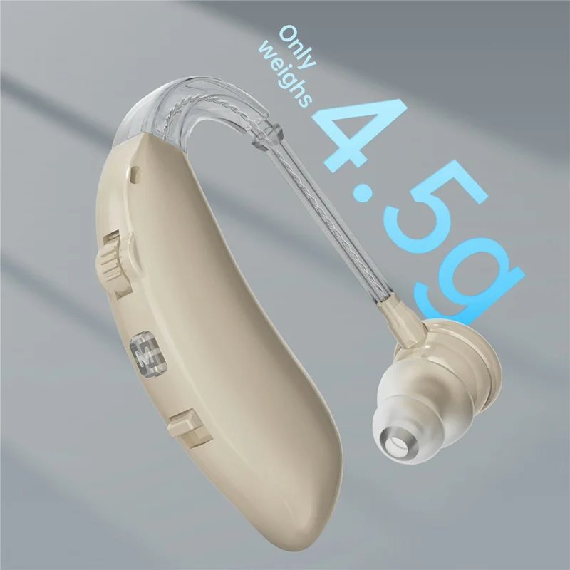 GM-350BT Hearing Aid Behind-the-Ear Rechargeable Bluetooth-compatible Elderly Voice Sound Amplifier for Left Right Ear - Beige