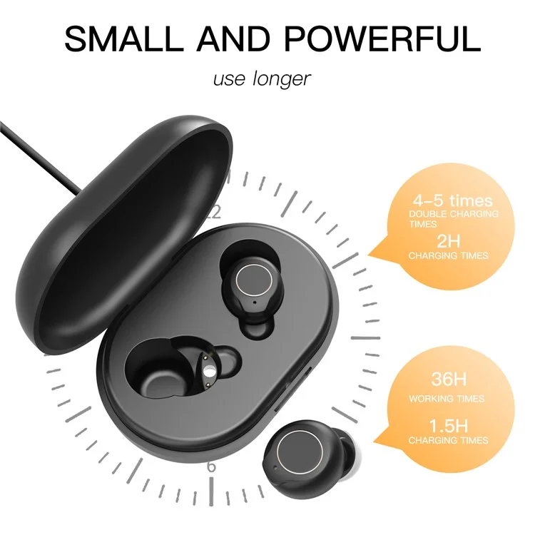 305 Upgraded Binaural Magnetic Rechargeable Hearing Aid Wireless Elderly Voice Amplifier - Black