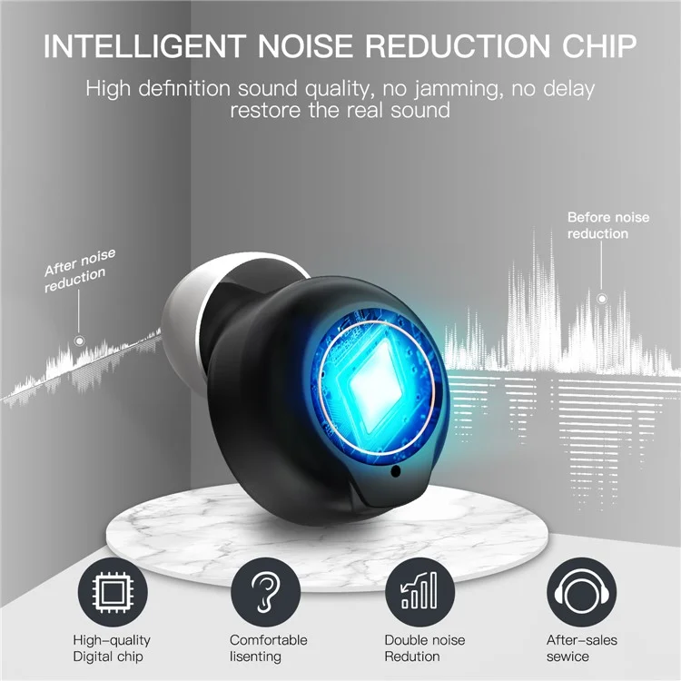 305 Upgraded Binaural Magnetic Rechargeable Hearing Aid Wireless Elderly Voice Amplifier - Black