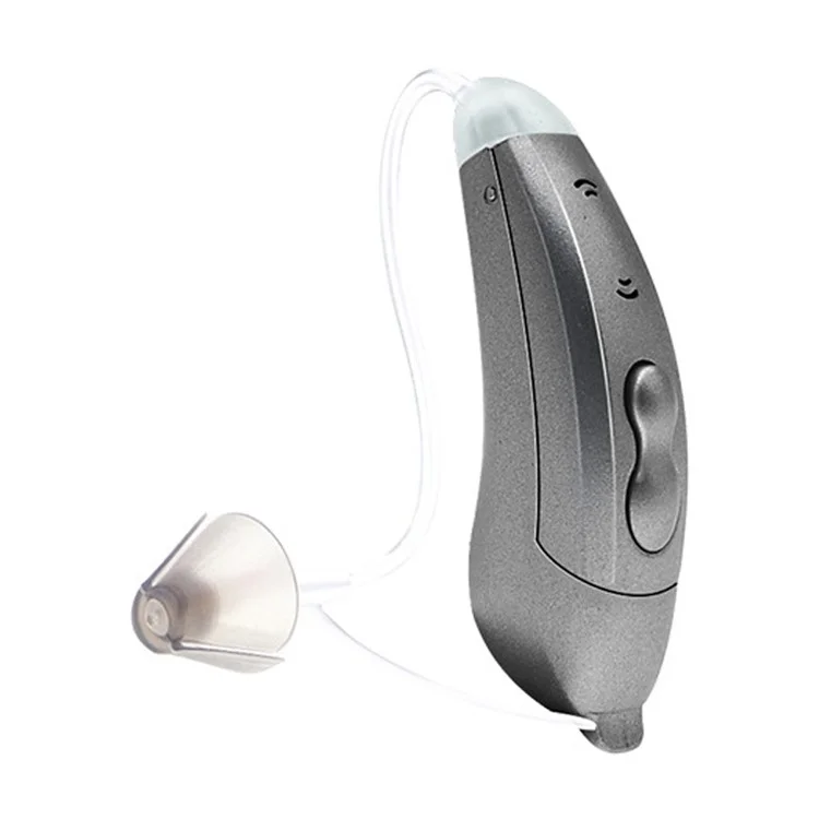 S601 Left Ear Elderly 6-Channel Sound Amplifier Digital Hearing Aid Headset for Elderly, Seniors, Adults - Graphite Grey
