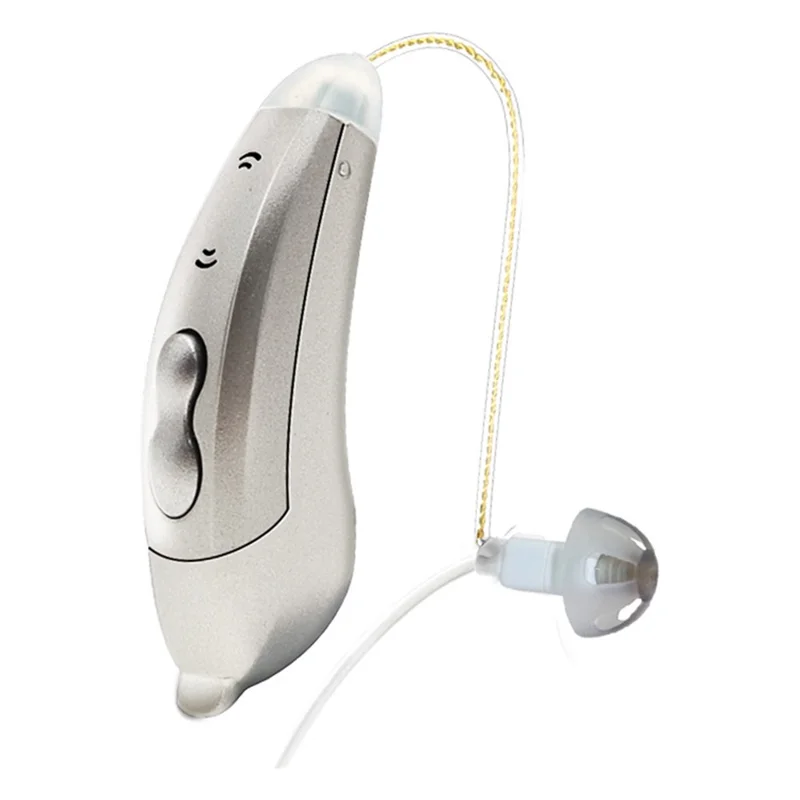 V885P Apparecchio acustico RIC per persone anziane/sorde Orecchio sinistro Anziani Sistema di adattamento automatico Amplificatore digitale del suono Auricolare - Grigio grafite 