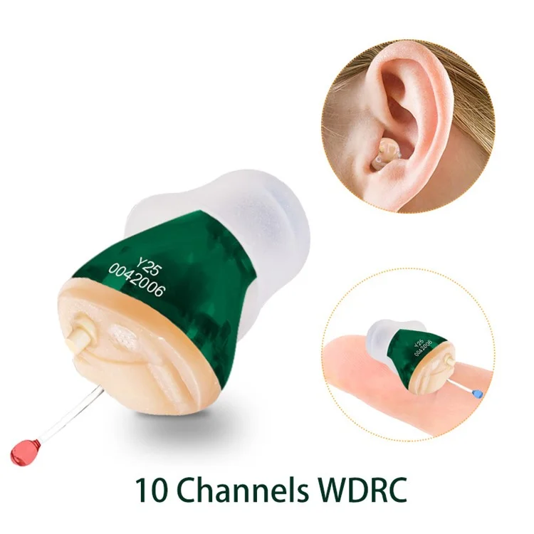 Y25 Left Ear Ergonomic Design WDRC 10-Channel Digital Hearing Aid Elderly Senior People Sound Amplifier Hearing Aid Tool for Deaf People