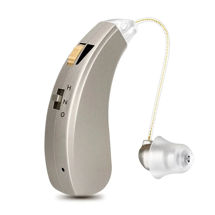 ST01 Right Ear Rechargeable Hearing Aid Ear-Back Type Sound Amplifier Digital Sound Amplification Device with 9 Earplugs for Elderly / Deaf People