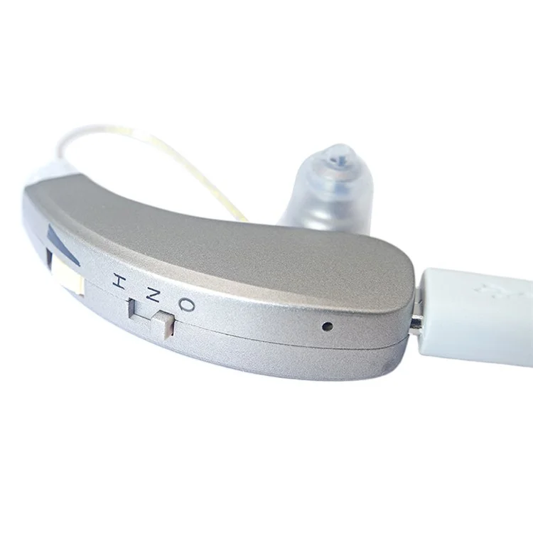 ST01 Left Ear Elderly People Sound Amplifier Deaf People Rechargeable Hearing Aid Ear-Back Type Headset Helping to Aid Hearing
