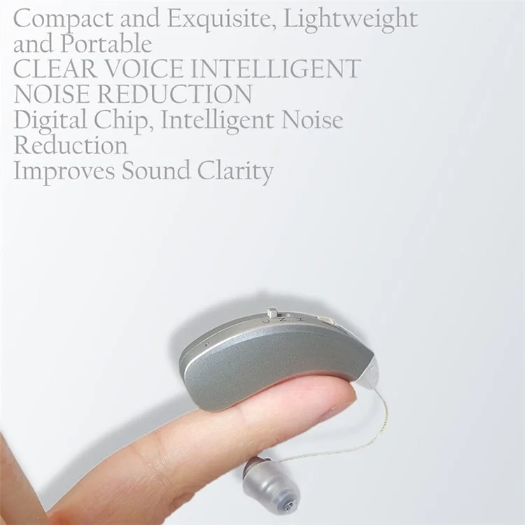 ST01 Left Ear Elderly People Sound Amplifier Deaf People Rechargeable Hearing Aid Ear-Back Type Headset Helping to Aid Hearing