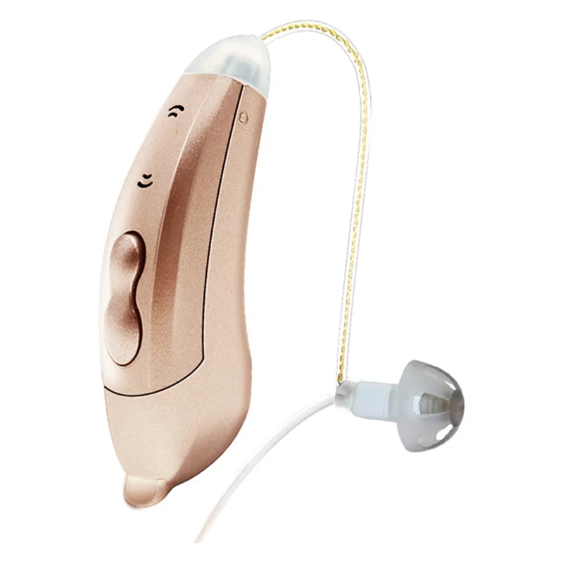 SF101 Left Ear Bluetooth-compatible Hearing Aid 10-Channel Sound Amplifier Digital RIC Sound Amplification Device with 6 Earplugs for Elderly / Deaf People - Graphite Grey