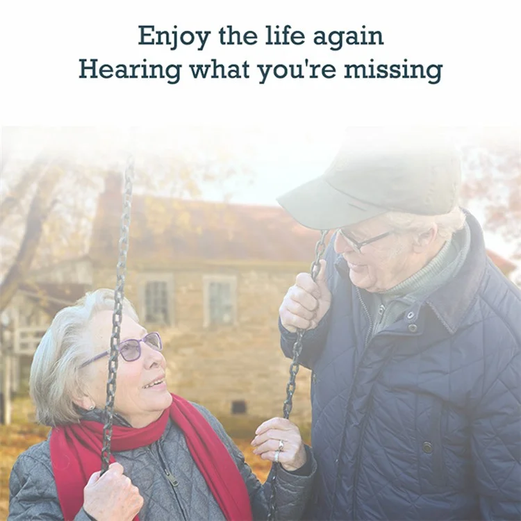 J25 One Pair Wireless Sound Amplifier Simulation Knob Type Hearing Aid Elderly Deaf People Hearing Aid Headset