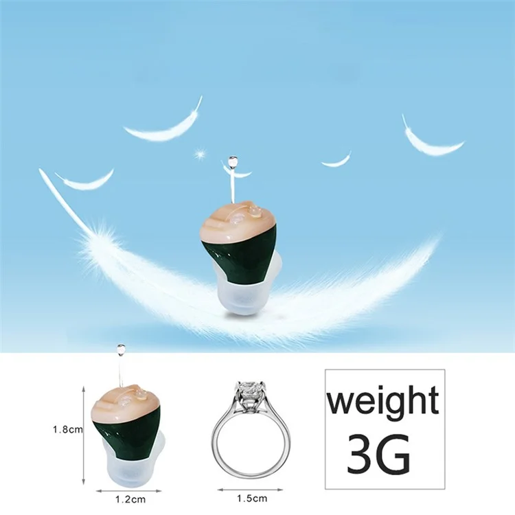 J25 One Pair Wireless Sound Amplifier Simulation Knob Type Hearing Aid Elderly Deaf People Hearing Aid Headset