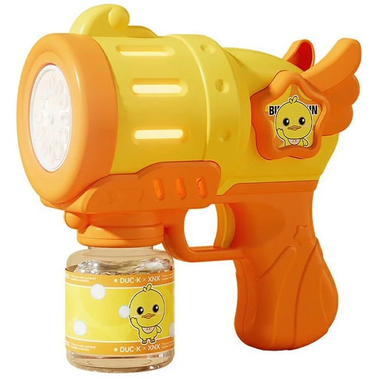 333-18 Bubble Machine Toy Electric Handheld Automatic Multi-Hole Bubble Gun for Kids - Yellow