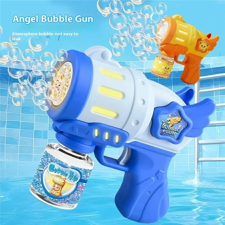 333-18 Bubble Machine Toy Electric Handheld Automatic Multi-Hole Bubble Gun for Kids - Yellow