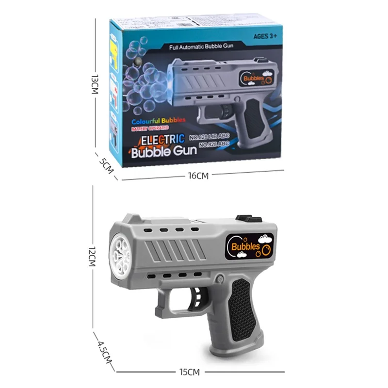 ZH828 Pistola de Burbujas Eléctrica para Niños Diversión al Aire Libre Soplador Automático de 6 Orificios Juguete Infantil de Regalo - Amarillo + Naranja