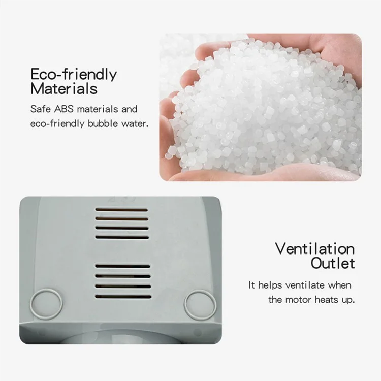 V08 Bubble Machine Automatic Bubble Blower Bubble Maker 3000+ Bubbles Per Minute Toddler Toy (Built-in Battery) - Grey / White