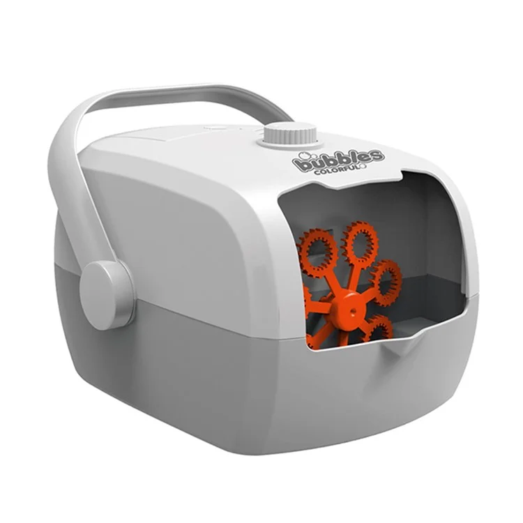 V08 Bubble Machine Automatic Bubble Blower Bubble Maker 3000+ Bubbles Per Minute Toddler Toy (Built-in Battery) - Grey / White