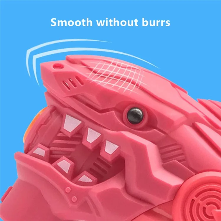 Cartoon Electric Bubble Gun Kids Toy Soap Bubbles Generator with Light - Space / Transparent Red