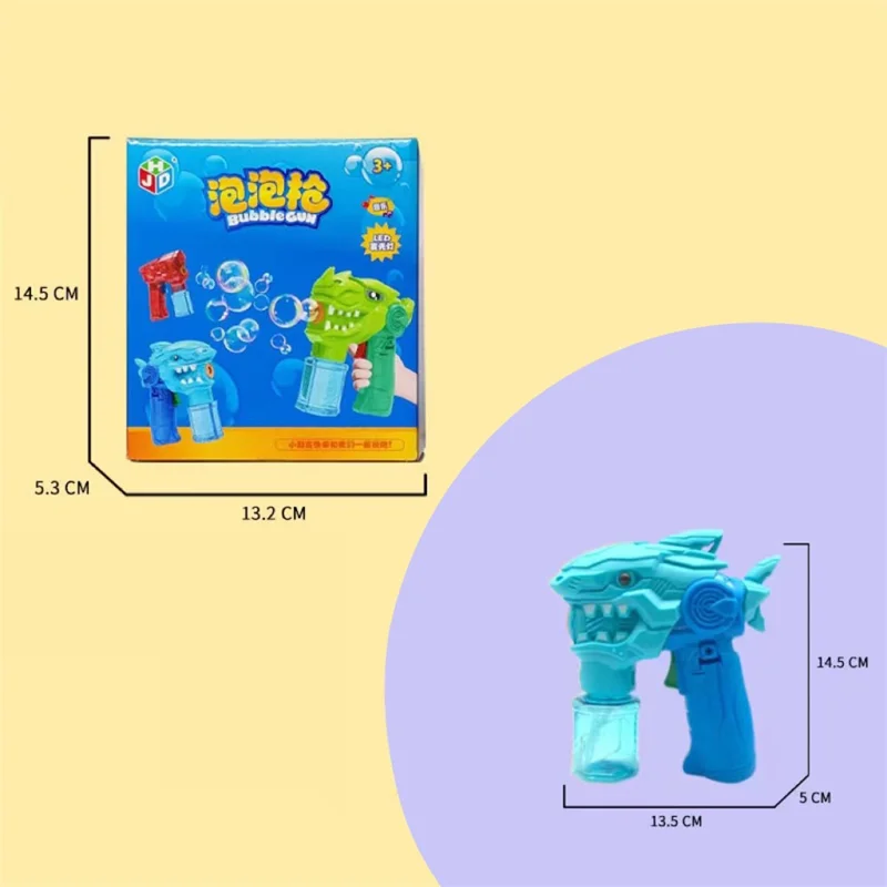 Children Leak-proof Bubble Blower Kids Toy Bubble Gun with 40ml Bubble Liquid - Shark / Blue