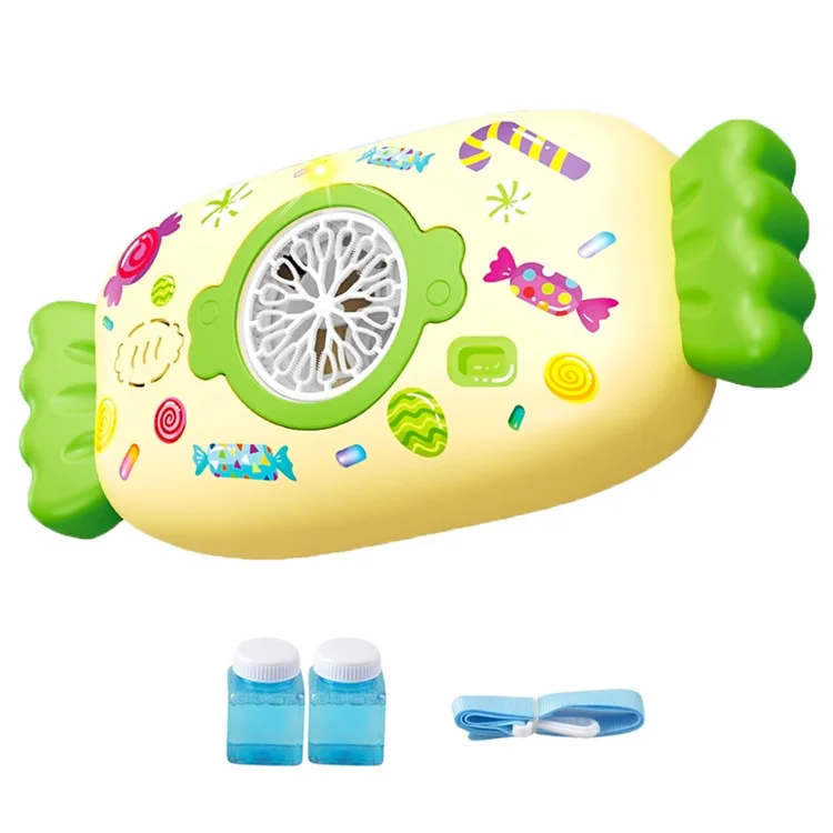 XL6328-1 Kids Music Lighting Bubble Machine Toddler Automatic Bubble Maker Electric Toy Gift - Yellow