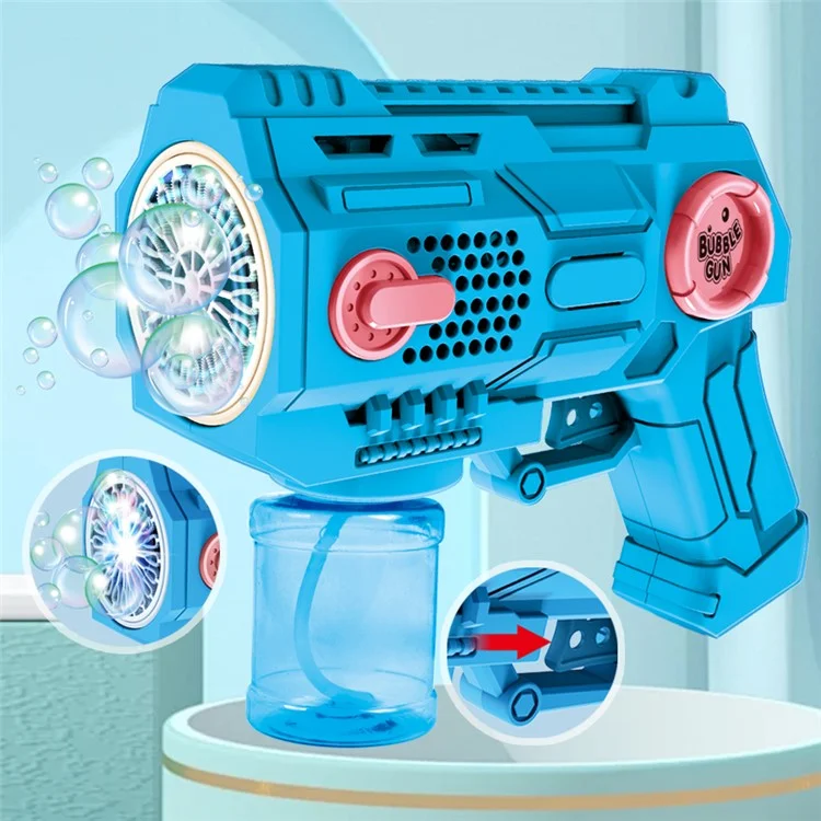 Fabricante automático de bolhas 695-1 para crianças pequenas - Brinquedo elétrico Máquina de bolhas Presente de aniversário - Azul 