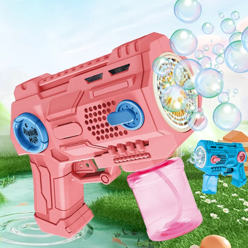 695-1 Toddler Automatic Bubble Maker Electric Toy Kids Bubble Machine Birthday Gift - Pink