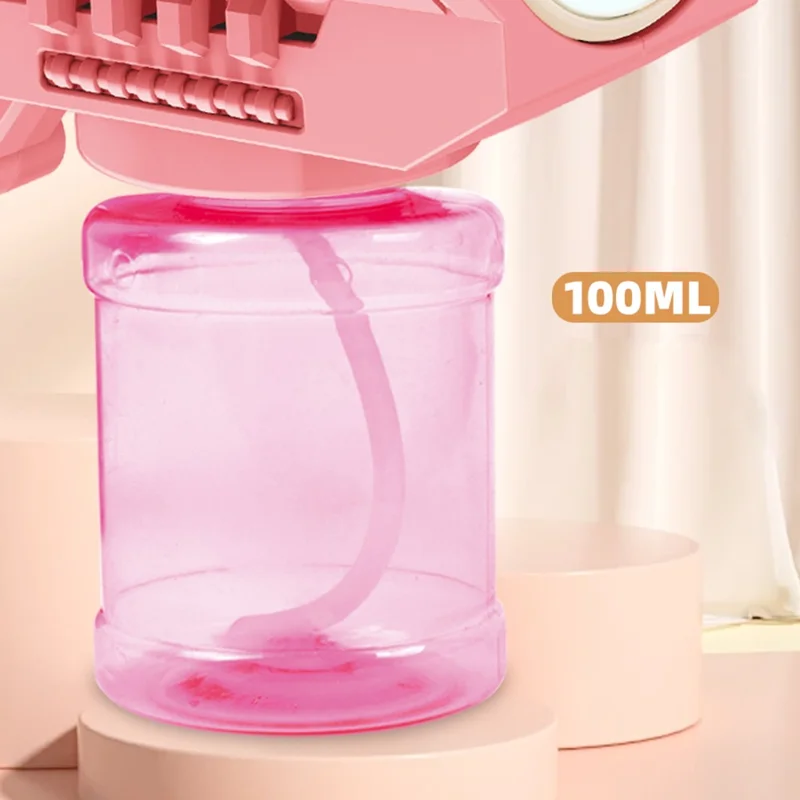 695-1 Toddler Automatic Bubble Maker Electric Toy Kids Bubble Machine Birthday Gift - Pink