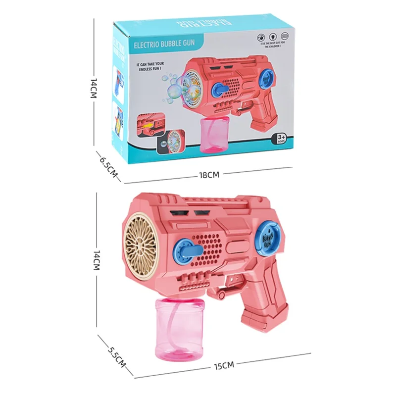 695-1 Toddler Automatic Bubble Maker Electric Toy Kids Bubble Machine Birthday Gift - Pink