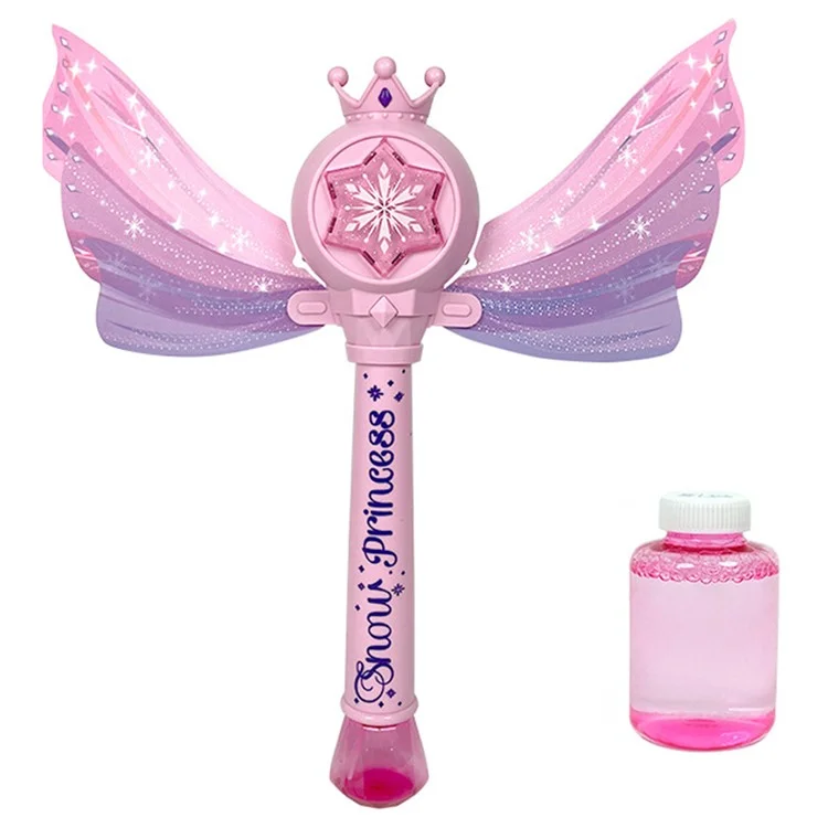 Princess Magic Wand Bubble Machine Kids Girls Soap Bubbles Generator Toy