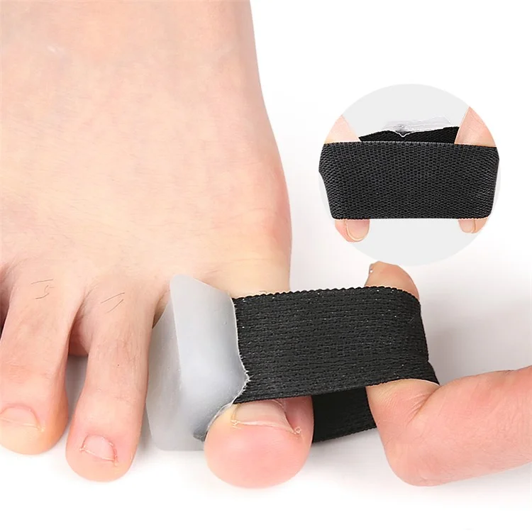 114 Zehentrenner Größe L / Paar Hallux Valgus Korrektur Zehenspreizer Gel-Kissen zur Schmerzlinderung Komfortables Tragen - Schwarz