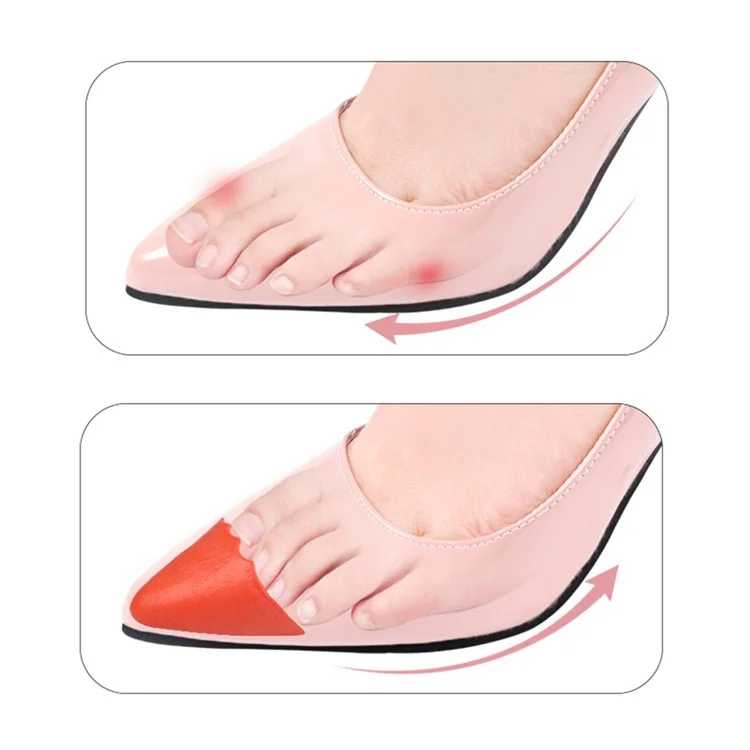 001 Schuhspitzen-Stopfen Verstellbare Füllkissen PU-Schaum-Kissen für lose sitzende Schuhe / Verhindert Fersenrutschen - Nude / Spitzschuh