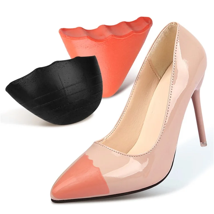 001 Schuhspitzen-Stopfen Verstellbare Füllkissen PU-Schaum-Kissen für lose sitzende Schuhe / Verhindert Fersenrutschen - Nude / Spitzschuh
