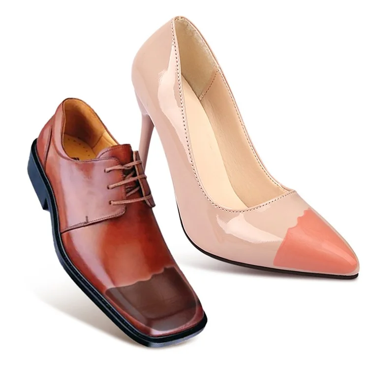 001 Schuhspitzen-Stopfen Verstellbare Füllkissen PU-Schaum-Kissen für lose sitzende Schuhe / Verhindert Fersenrutschen - Nude / Spitzschuh